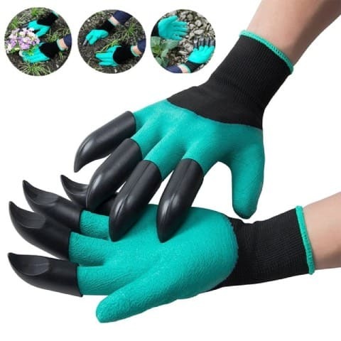 🌺GUANTES EXCAVADOR PARA JARDINEAR ( CON GARRAS).