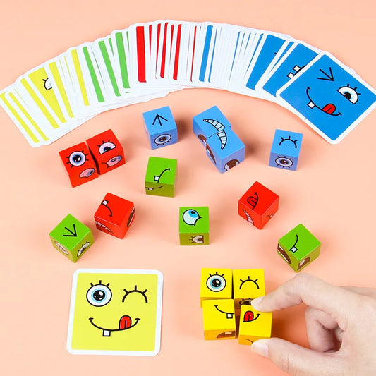 Juego Cubos de Emociones de Madera